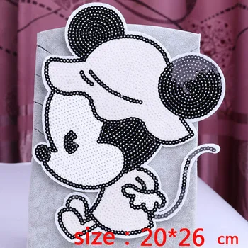 

Large-size, high-quality, high-quality, dull, cartoon, Mickey Mouse, all-on-the-one, DIY decoration, lovely and generous white T