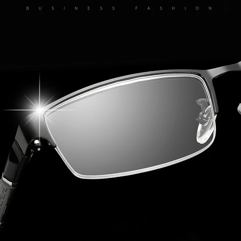 Iboode мужские деловые очки для чтения, Модные металлические очки с полуоправой для чтения, мужские ретро очки, диоптрий 1,0 1,5 2,0 2,5 3,0