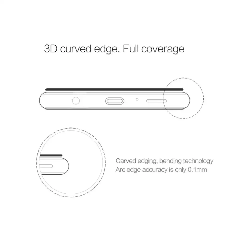 Подлинная NILLKIN полное покрытие 3D CP+ Max 9H Закаленное стекло протектор экрана Arc Edge 0,33 мм для телефонов samsung Galaxy S9 Plus S8