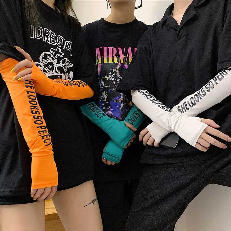 NiceMix модные летние ультрафиолет-стойкие полпальца нарукавники солнцезащитный козырек красивые однотонные перчатки