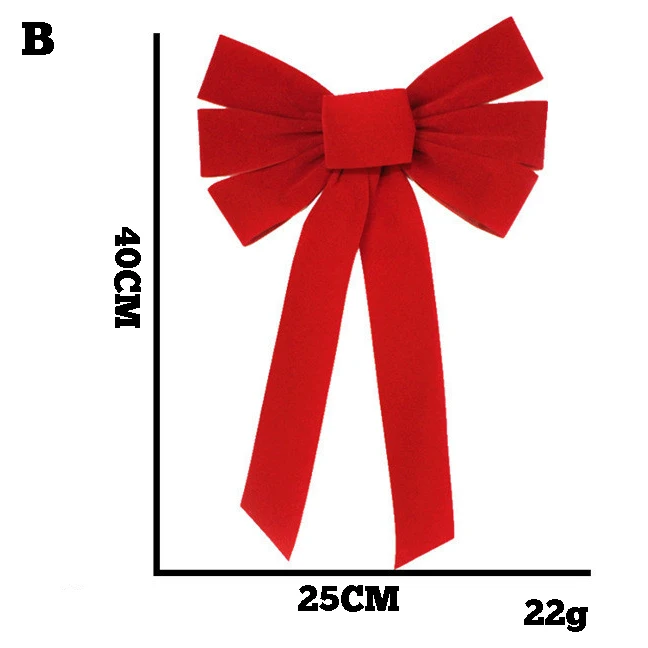 Большой Рождественский бант, красный бант, украшение для рождественской ...