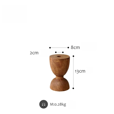 13cm Tobs подсвечник из дерева держатели домашняя декоративная колонна держатель кофе/коричневый цвет Свадебный поставщик Праздничных Украшений - Цвет: 13cm