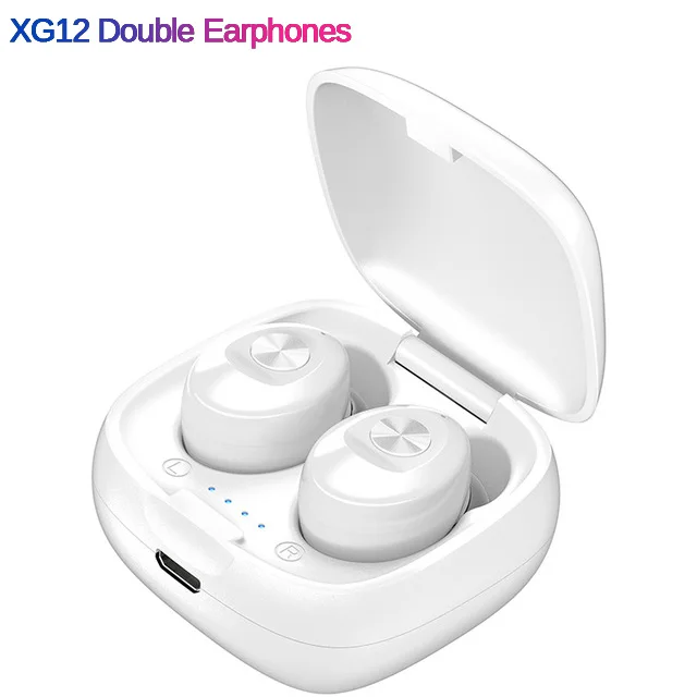 X8 TWS Bluetooth настоящие беспроводные наушники 5D стерео наушники мини TWS водонепроницаемые наушники 2200 мАч Внешний аккумулятор для смартфонов - Цвет: XG12 White