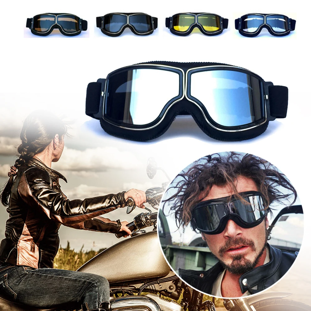 PPE PC гоночные мотоциклетные очки винтажные универсальные ветрозащитные мотоциклетные ретро очки практичные мотокроссы