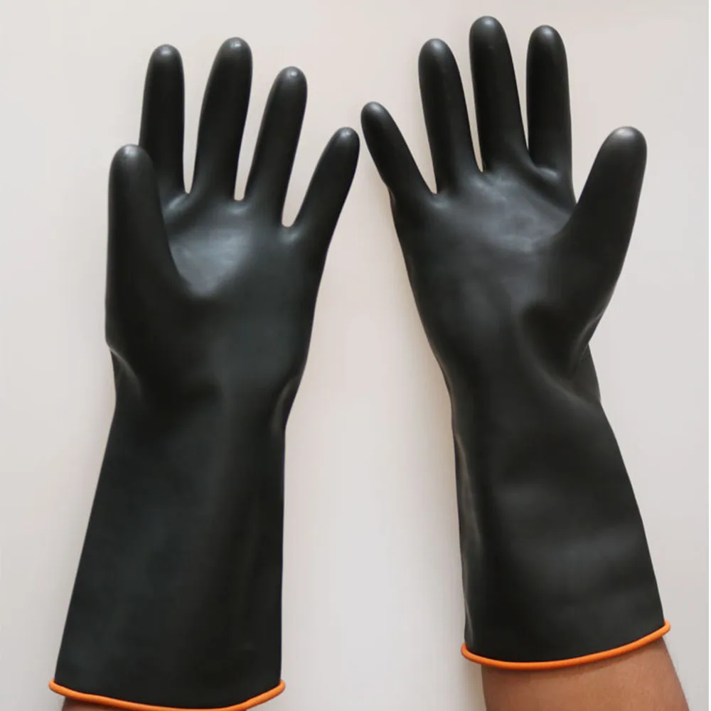 Long travail étanche noir résistant aux produits chimiques industriels en  caoutchouc des gants en latex - Chine Travail de sécurité et gants de  travail prix