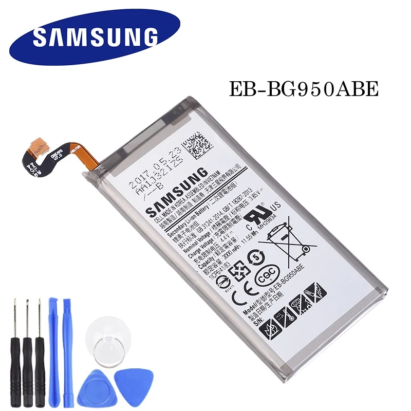 EB-BG950ABE Батарея для Galaxy S8 SM-G9508 G950F G950A G950T G950U G950V G950S Аккумуляторы мобильных телефонов 3000 мАч