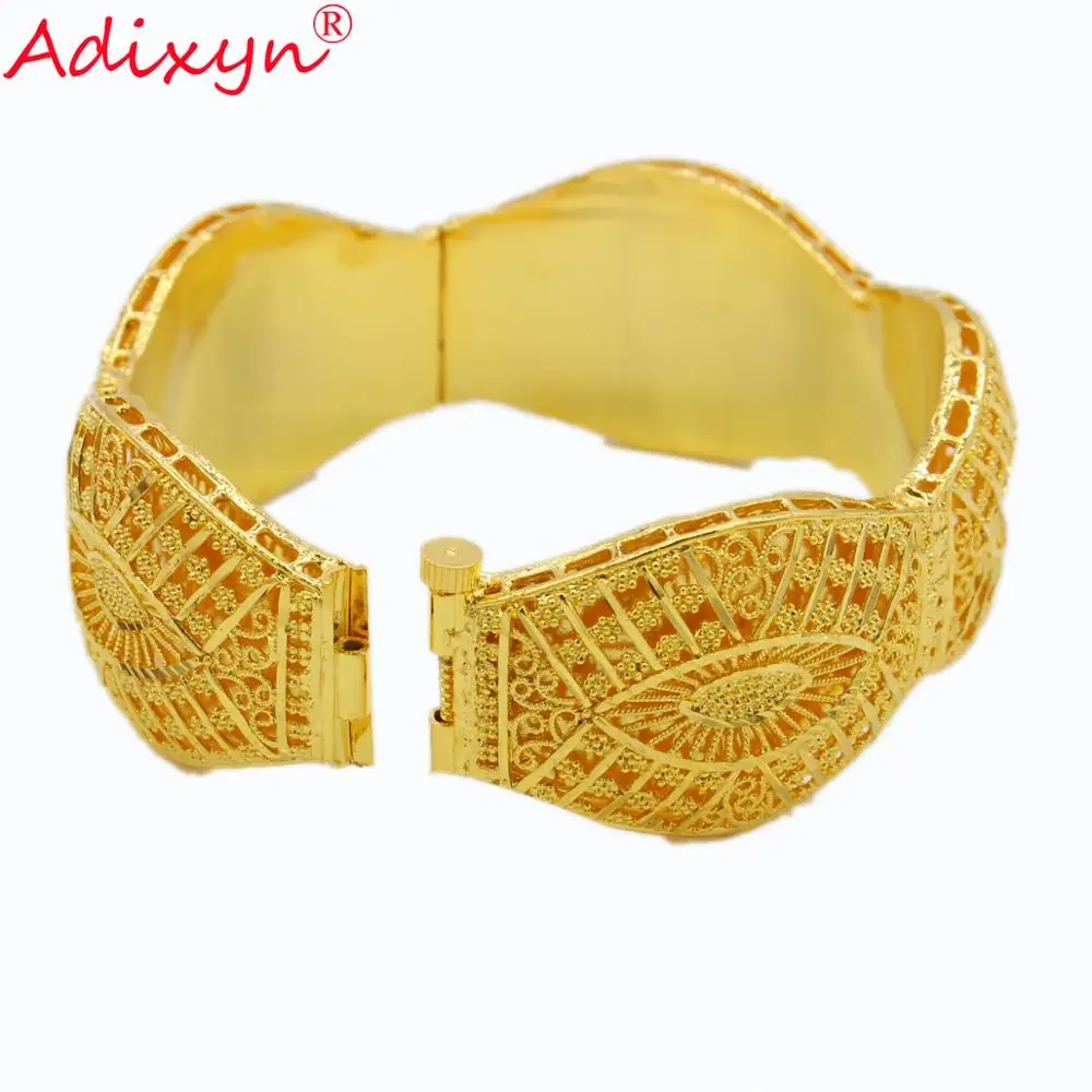 Adixyn (можно открыть) Браслеты &quotДубай&quot Для Женщин золотой цвет браслеты