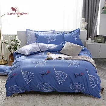 

SlowDream Adult Bedding Set Bedspread Quilt Duvet Cover Bed Linen Flat Sheet Pillowcase Home Decor Double Single Family Size