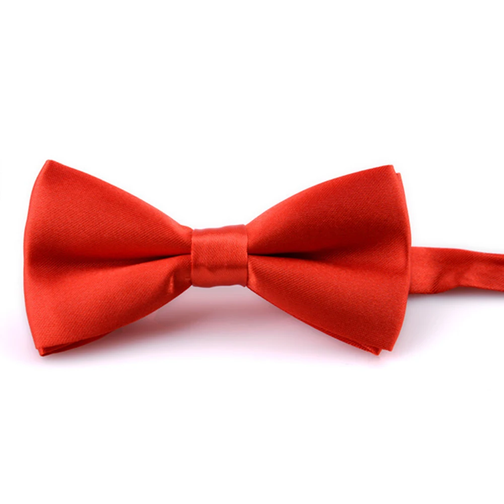 Однотонные модные галстуки-бабочки, для жениха, для мужчин, для детей, торжественные, цветные, однотонные, для мужчин, для свадьбы, бабочки, свадебные галстуки-бабочки - Цвет: Красный