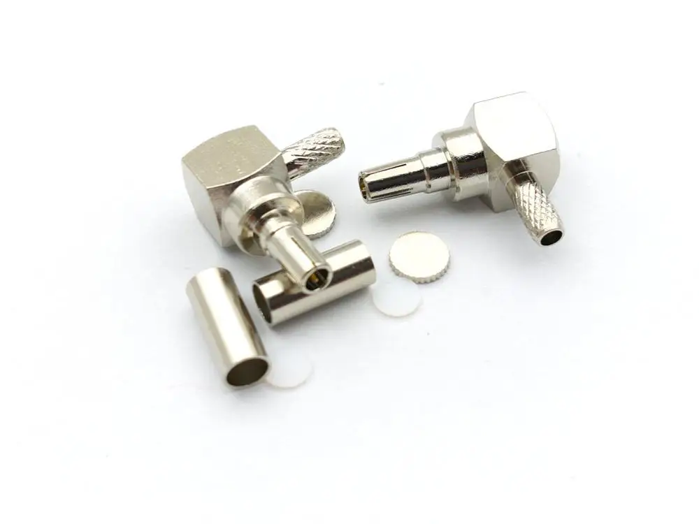 300 шт./партия CRC9 мужской прямоугольный обжимной для кабеля RG316 RG174|angle|angled cables |