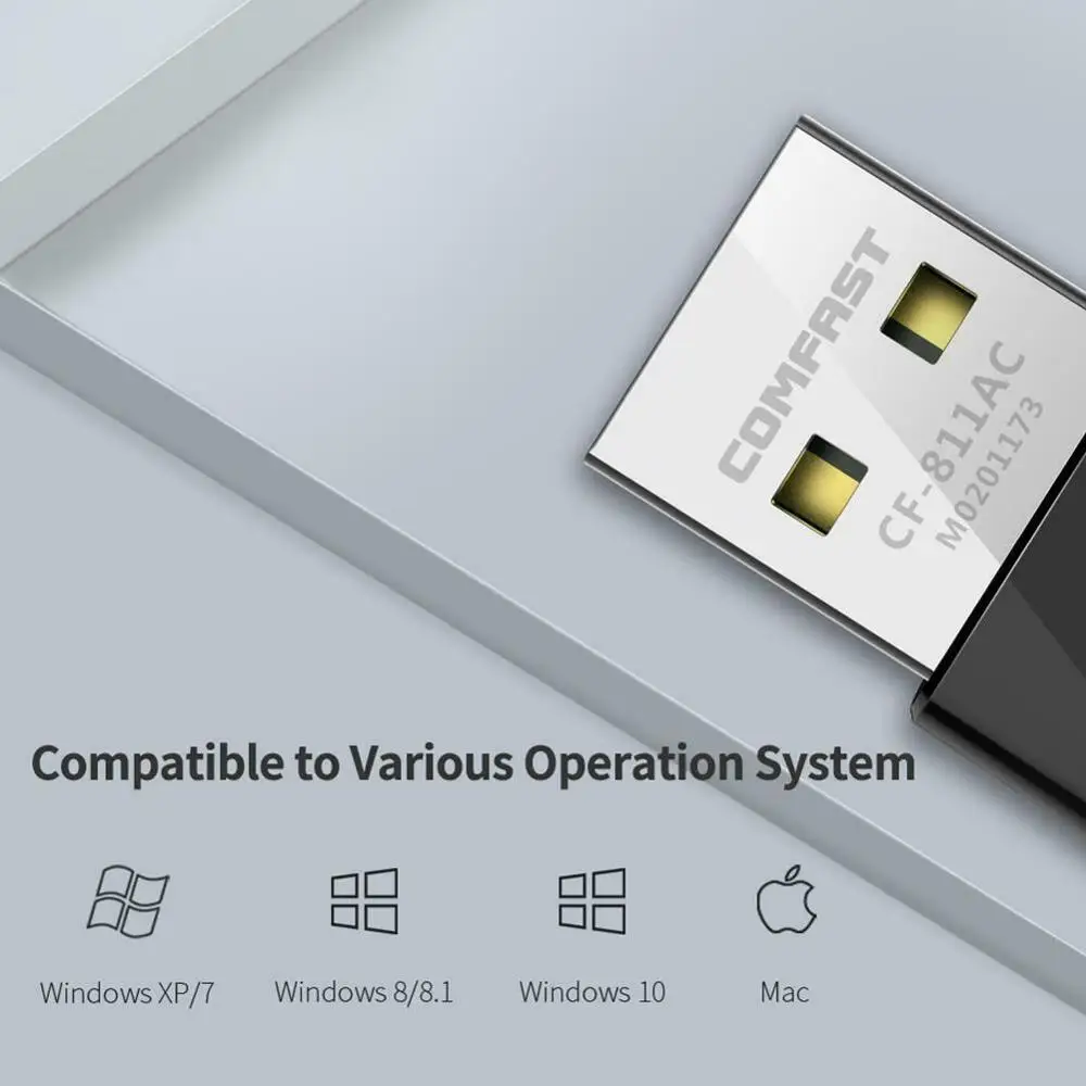 Портативный wifi двухдиапазонный 650 м USB Wifi адаптер AC приемник для системы Hackintosh