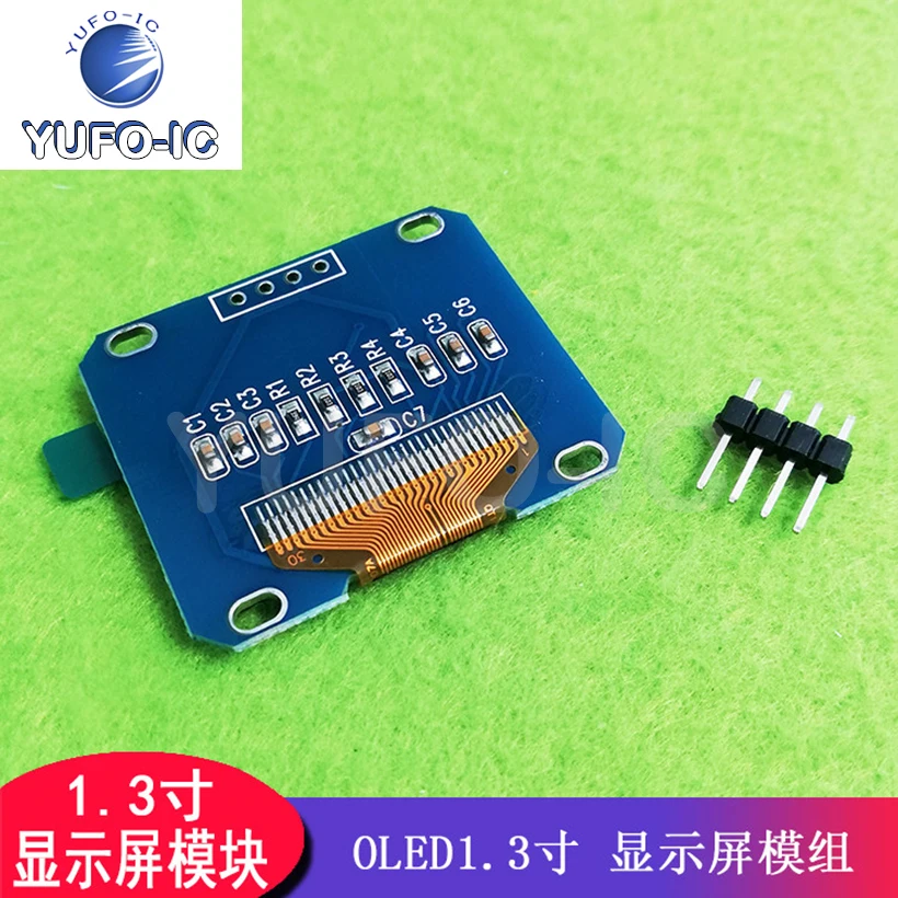 Free Ship 3pcs 1.3-Inch LCD Blue 2C IIC Communication 12864 OLED Display Module 4-Pin | Электронные компоненты и