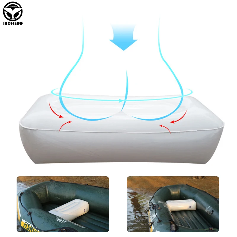 Description Picture 3 of itemInflatable Cushion Lightweight Thickened PVC Boats Seat Mats For Fishing Boat/Kayak/Canoe/Rowing Seat Pillow 56*27*15cm