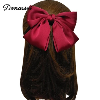 Kaufen 2020 Neue Mode Bogen-knoten Haar Clips Für Frauen Mädchen Feste Farbe Frühling Clip Haarnadel Haar Schmuck