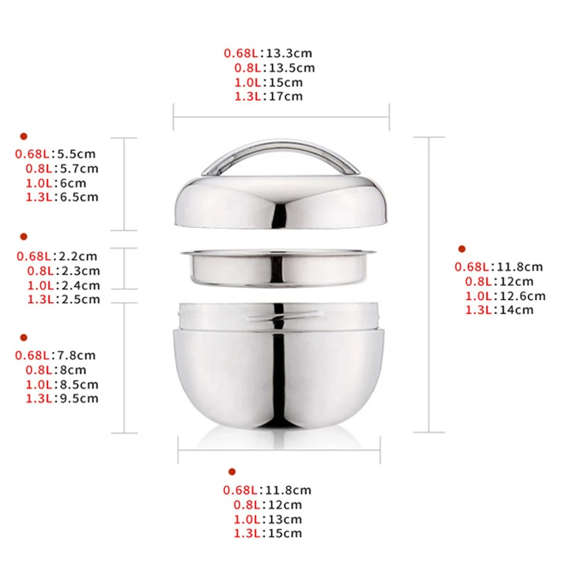 Контейнер для обедов из нержавеющей стали Apple Shape 304 с двойными стенками и