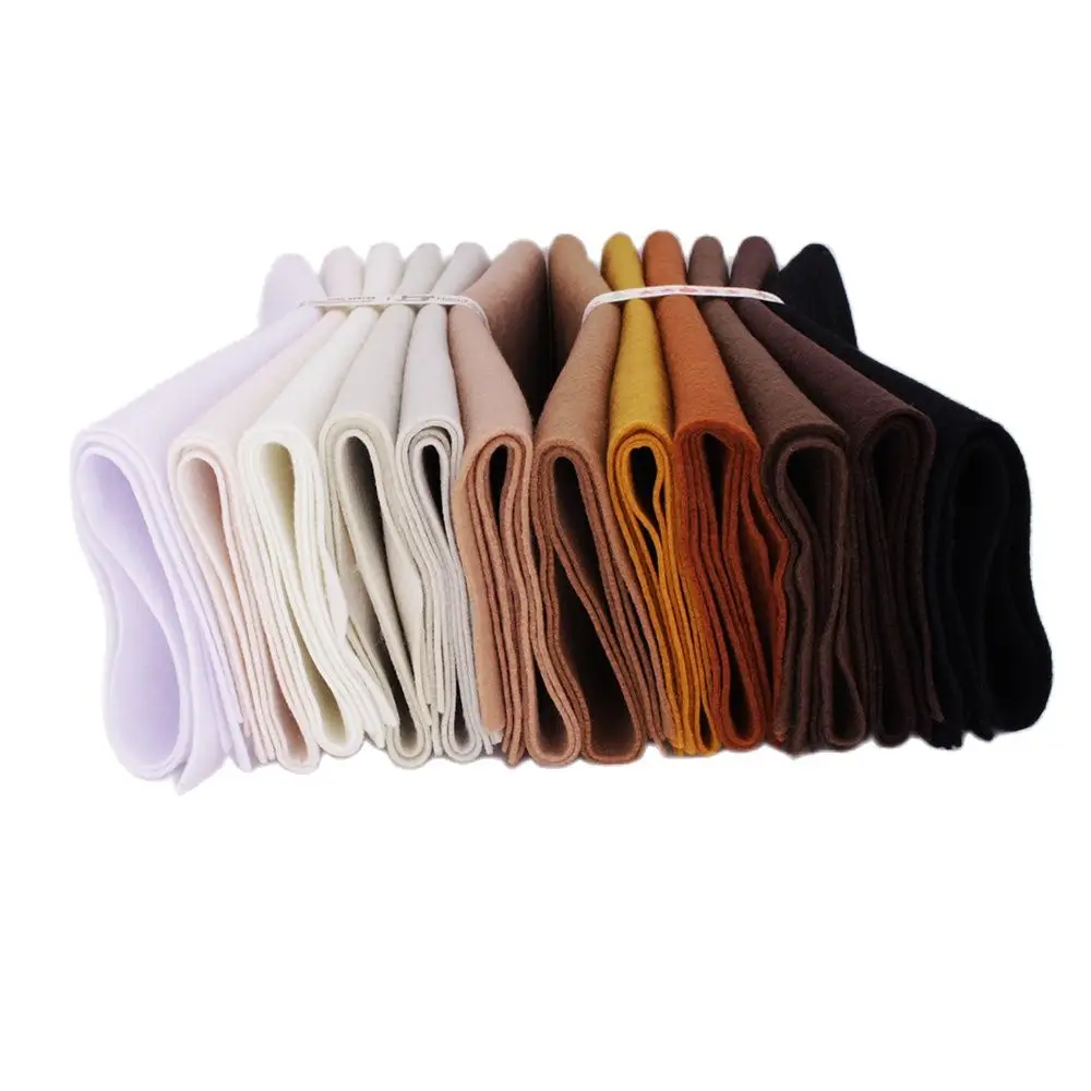 Polyester Non-Woven Felt Fabric 12 Pcs/Lot 25cmx28cm for DIY Sewing Material Toys Dolls Ornaments Cloth