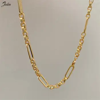 

JOOLIM Handade Link Chain Stainless Steel Necklace Different Ways to Wear Gold Color Chain Necklace