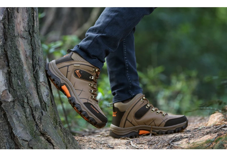 Medium Cut Hiking Shoes Men Black Green Trekking Boots Waterproof Mountain Climbing Shoes Outdoor Jogging Travel Sneakers 39-47