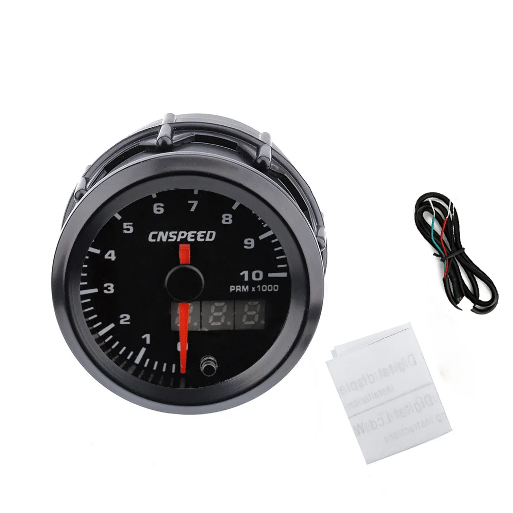 

12v Universal Car Modified Revolving Speed Instrument 2-Inch (52 Mm) Hands Liquid Crystal Dual Display 7 Color Speedometer