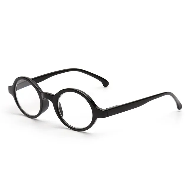 JM Spring Hinge Round Reading Glasses Women Men Diopter Magnifier Presbyopic Glasses Black +0.5 +6 black