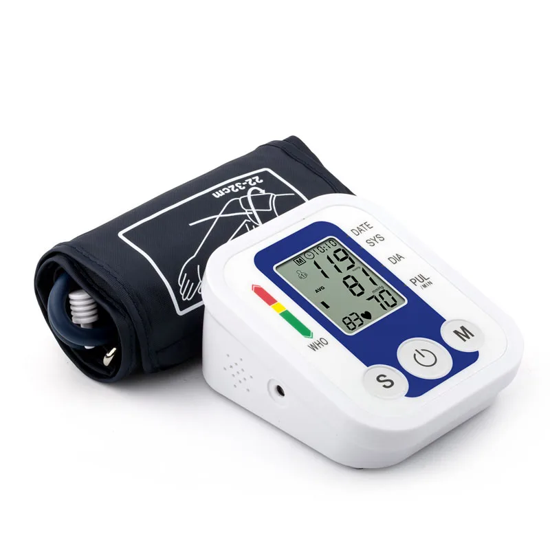 BP манжета Машина домашний Автоматический цифровой монитор артериального давления на руку ЖК-дисплей говорящий измеритель пульса Сфигмоманометр машина - Цвет: BP Meter with voice