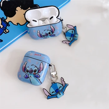 

Cute Blue Planet Stitch Headphone Case for AirPods pro 3 2 1 Cute Cartoon elf monster Soft Silicone Bluetooth Earphone Cover