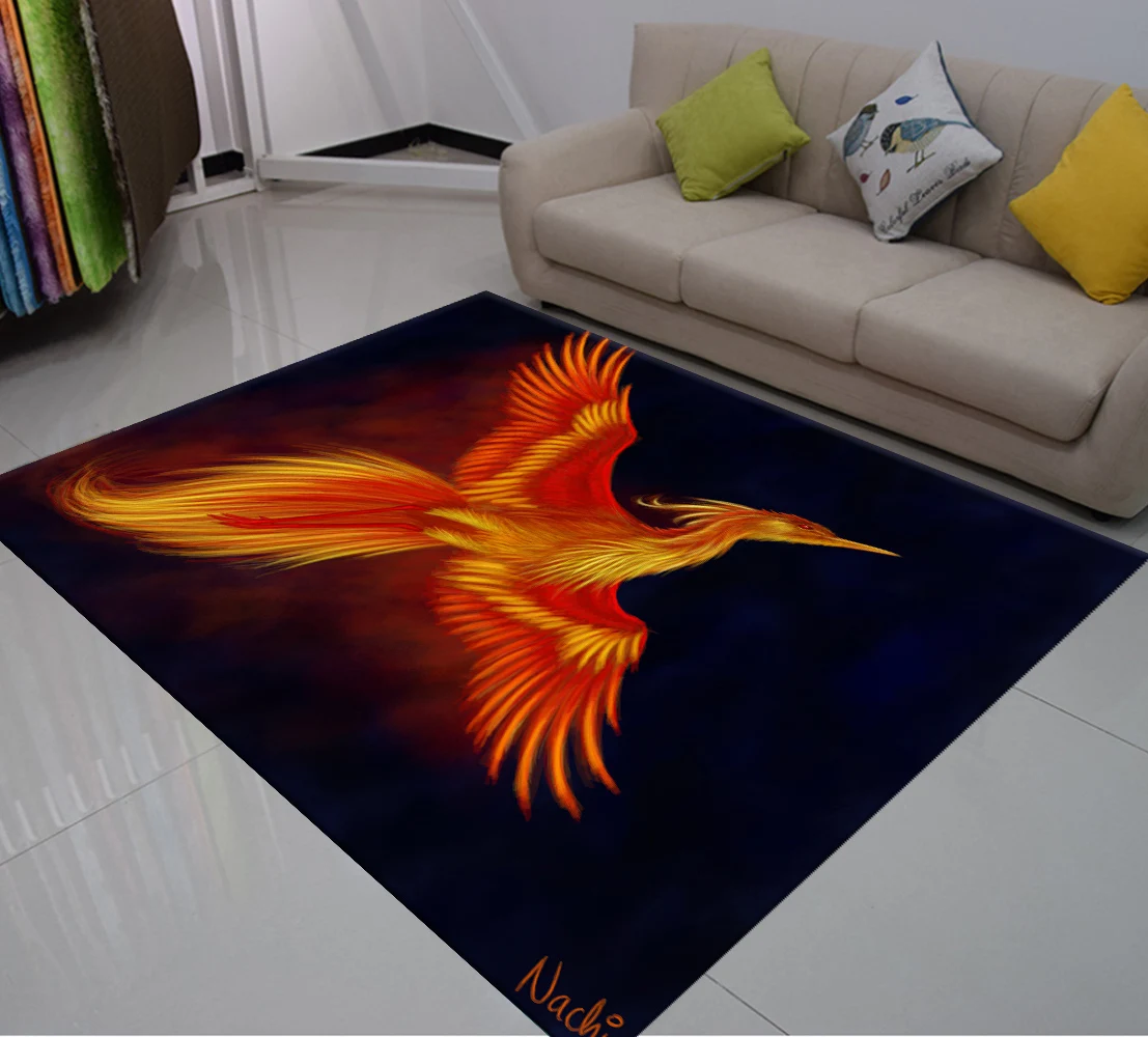 Phoenix Carpet Meaning Good Animal Baby Play Mat Rug 3d Print Colorful
