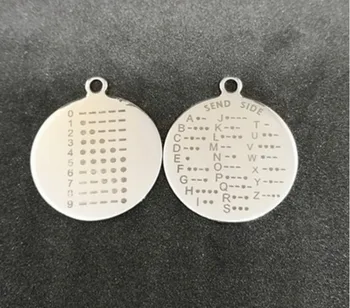 

CW Training Coin Morse Code Card Morse CQ Telegraph Code Exercise Card