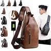 Male USB Charging Shoulder Bag Crossbody Chest Bag For Men Anti Theft Chest Waist Pack Trip Messenger Bags Single Strap Back Bag ► Photo 2/6