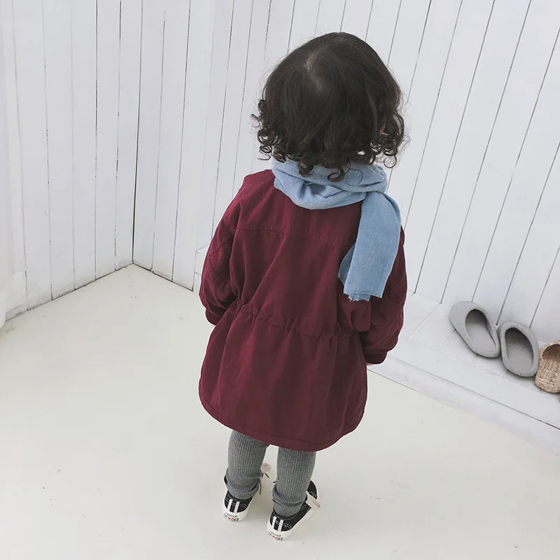 Children's Autumn Winter Korean Boys and Girls with Fleece Overcoat Thickened Jacket Coat kids jacket