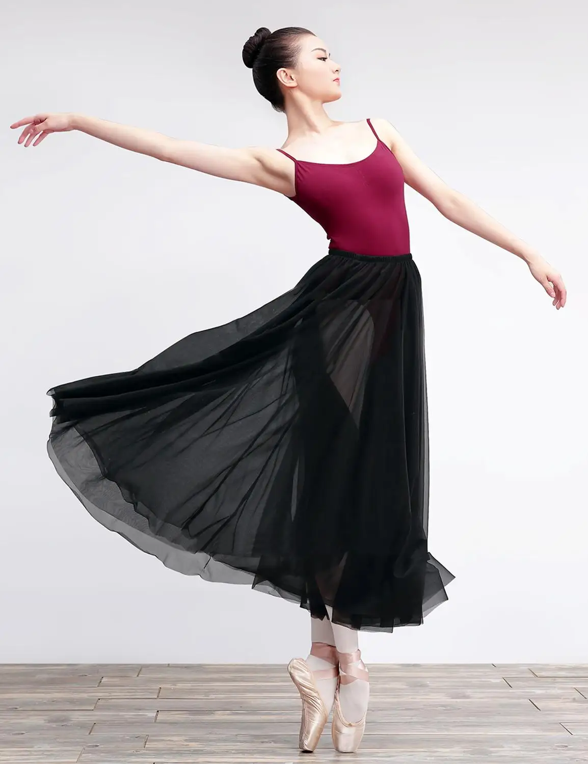Women Skirt Elastic Waist Ballet Skirt White Tutu Skirts Soft Tulle Dress Costume Puffy Midi Skirt Elegant Pure White Black