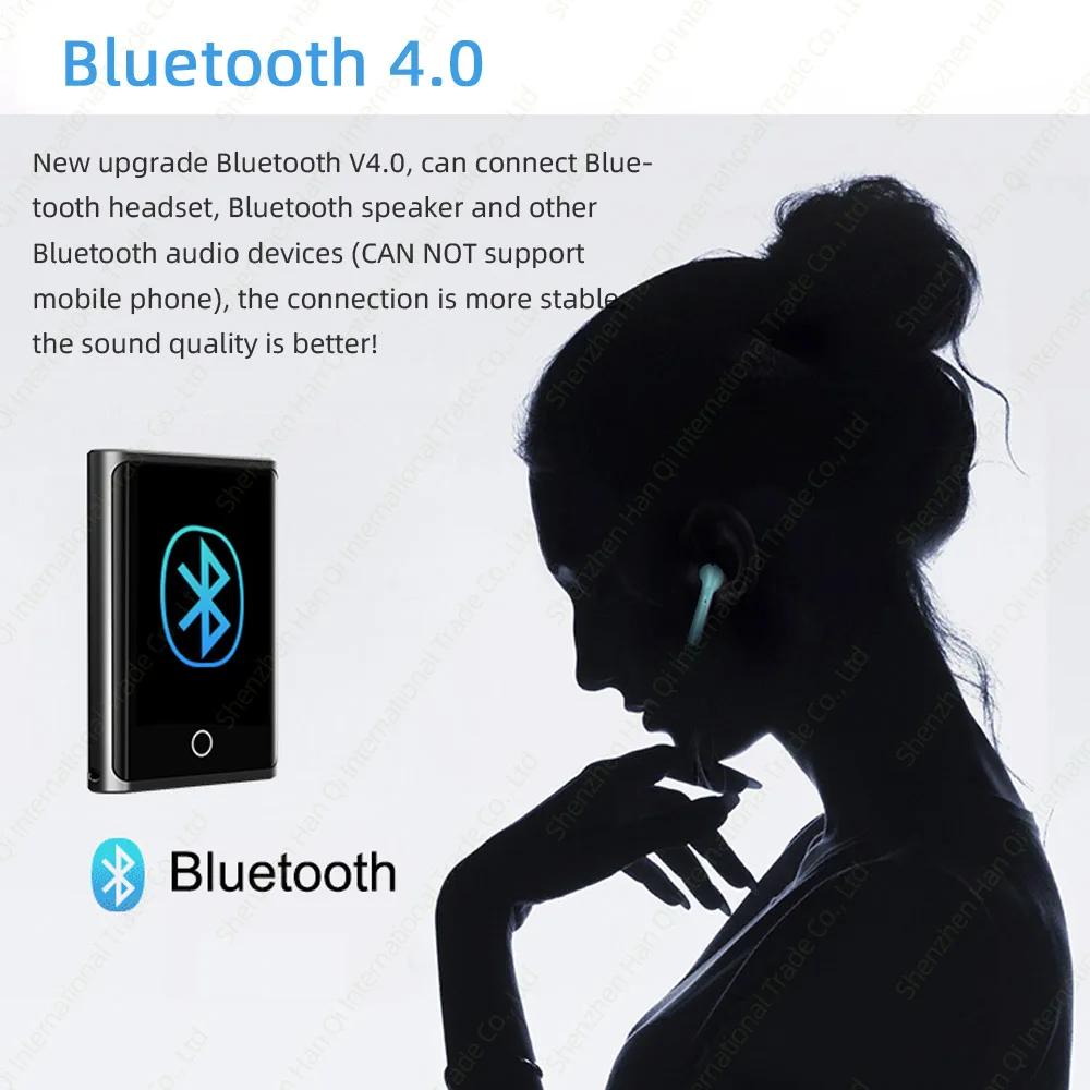 RUIZU M2 Bluetooth MP3 плеер полный сенсорный экран 8 ГБ 16 ГБ портативный аудио музыкальный плеер с fm-радио запись электронная книга видео плеер