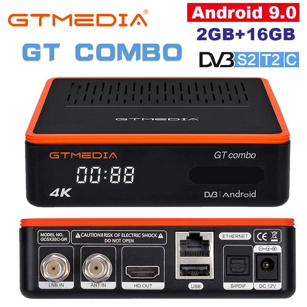 Gtmedia Twin DVB S2X 2022 Nueva GTX + TDT Android TV Box S2X+T2+C2+ATSC+Ci  Plus+HDD Ranura Decodificador. - China Decodificador TV Box, receptor de TV  por satélite