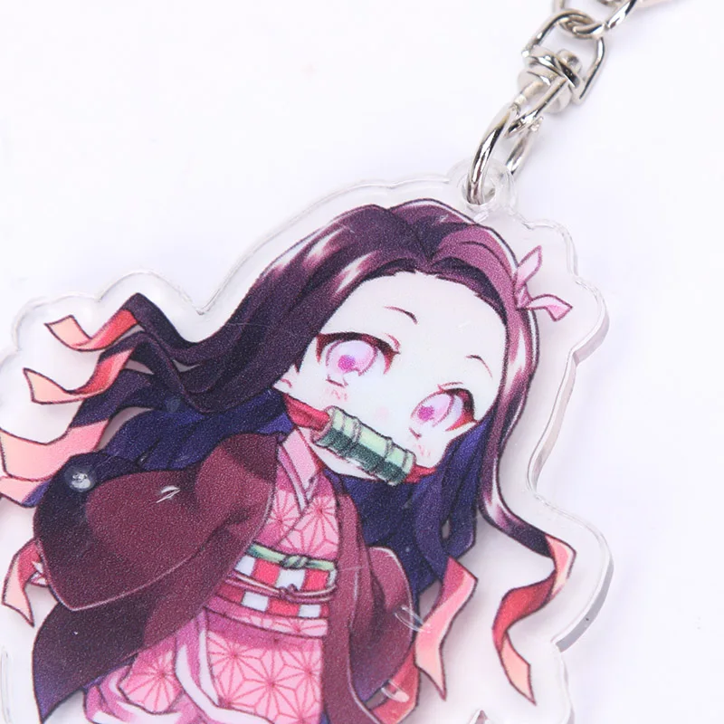 10 см 9 шт./компл. аниме демон Slayer Kimetsu no Yaiba брелки Kamado Tanjirou Nezuko Косплей акриловый кулон брелок вечерние подарки