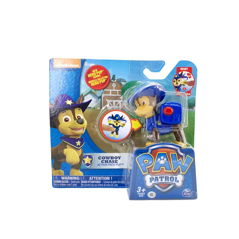 Chase 6pk Щенячий патруль ковбойская спасенная собака мультяшный Райдер Marshal Skye Аниме Фигурка модель игрушки ребенок подарок на день рождения Рождество - Цвет: Chase