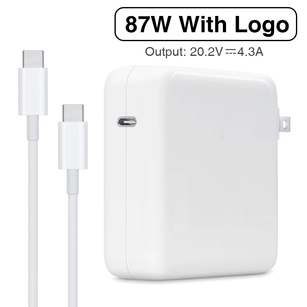 87 Вт PD Мощность адаптер Тип usb C Зарядное устройство с USB зарядный кабель для