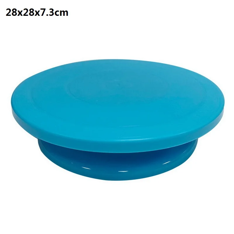 Пластиковый вращающийся стол для торта DIY подставка для торта поворотный стол вращающийся инструмент для украшения торта кухонные принадлежности - Цвет: C1 blue