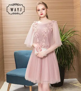 

2020 New Beading Evening Dress Short Applique Birthday Evening Gown A-Line Girl Formal Gown Elegant Party Dress