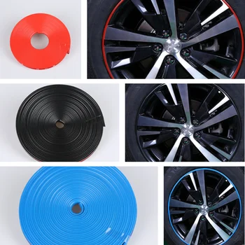 

8M Car Wheel Hub Sticker Strip Rim Tire Protection for Chrysler Aspen Pacifica PT Cruiser Sebring Town Country