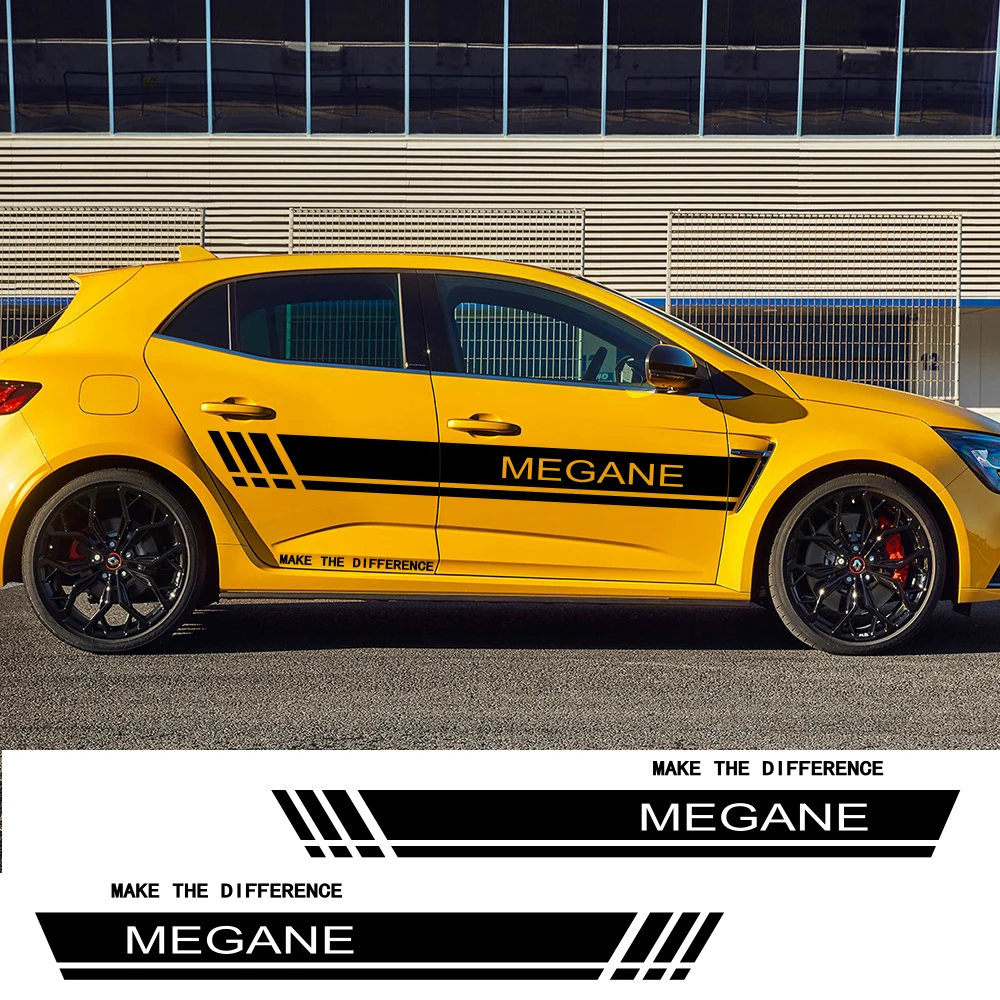 2 шт. 200 см для Renault Megane автомобильные боковые наклейки Автомобильная виниловая пленка наклейки DIY Стайлинг Автомобильные украшения автомобильные принадлежности для тюнинга