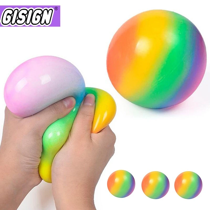 Colorful Vent Ball Press Decompression Toy Relieve Anti Stress Balls Hand Squeeze Fidget Toy Pack For Child Kids Antistress mochi's fidget toys