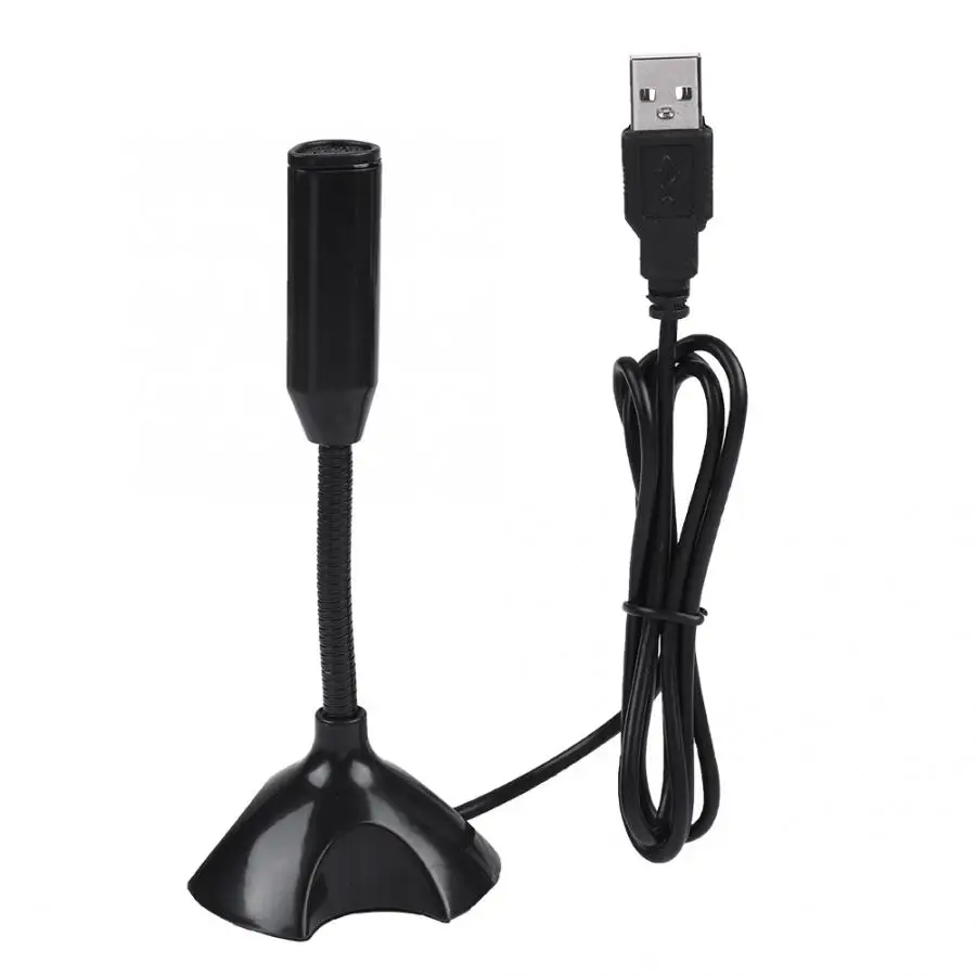 Мини-конденсатор USB 2,0 микрофон гибкий рабочий стол подставка микрофон для ПК ноутбук Настольный микрофон