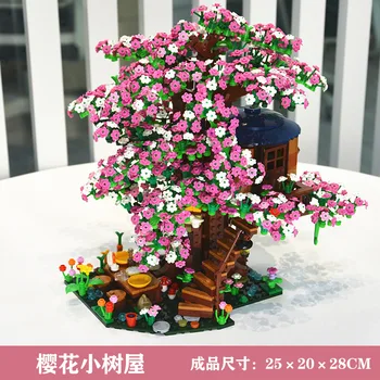 

2500pcs Cherry Blossoms Tree House Building Block Bricks Compatible Lepininglys with Ideas Toys for Childing Christmas Gift