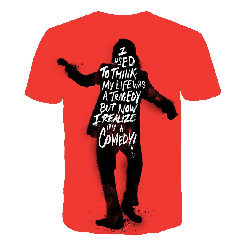 Новая горячая Клоун футболка для мужчин/wo мужчин джокер лицо 3D печатных террор Модные мужские футболки тройник