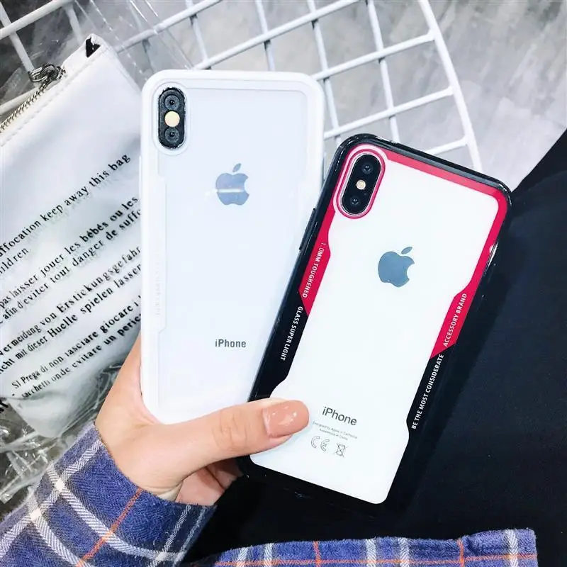 Чехол для телефона из закаленного стекла для iPhone 11 Pro Max, защитный чехол для iPhone 6 6s 7 8 Plus X XS Max XR, силиконовый акриловый чехол