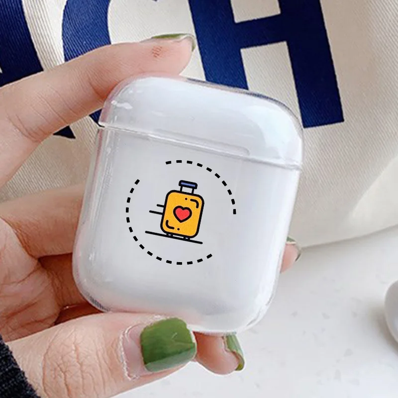 

Airpods Case Wireless Love Heart Simple Fashion Letter Camera Pop Transparent Headphone Portable Cute Earphone Fashion Cover