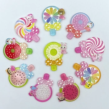 

8pcs/lot kawaii Acrylic Cute lollipop flatback cabochons For Hair Bow Centers DIY Scrapbooking Decor C23