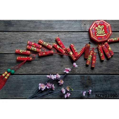 Yeele Happy Новогодняя деревянная доска Firecrack фон для фотосъемки новорожденного ребенка Портрет фон для фотостудии Фотофон - Цвет: NZY03990