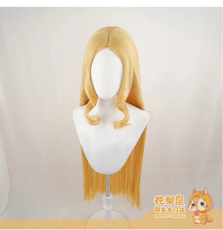 FGO Fate Grand Order Ibaraki Douji желтый 100 см длинные термостойкие синтетические волосы Хэллоуин головной убор с рогом Косплей+ шапка парик