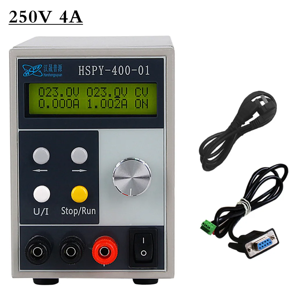 HSPY 220V программируемый лабораторный Регулируемый источник питания импульсный лабораторный источник питания регулятор напряжения и тока 250V 4A
